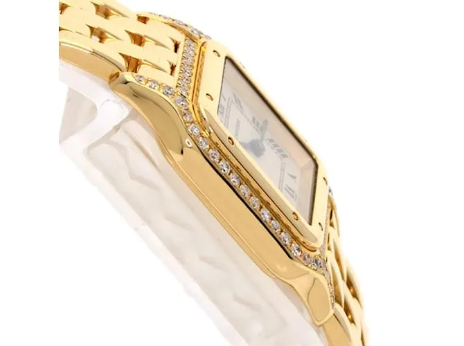 Reloj Cartier Panthère SM con bisel de diamantes 