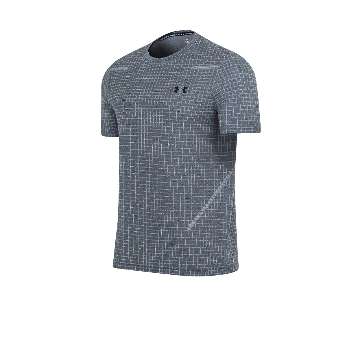 Remera Under Armour Entrenamiento Seamless Grid Gris 