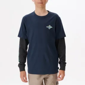 Rip Curl Cosmic Tides 2 In 1 Tee Boy Dark Navy