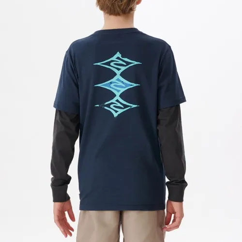 Rip Curl Cosmic Tides 2 In 1 Tee Boy Dark Navy