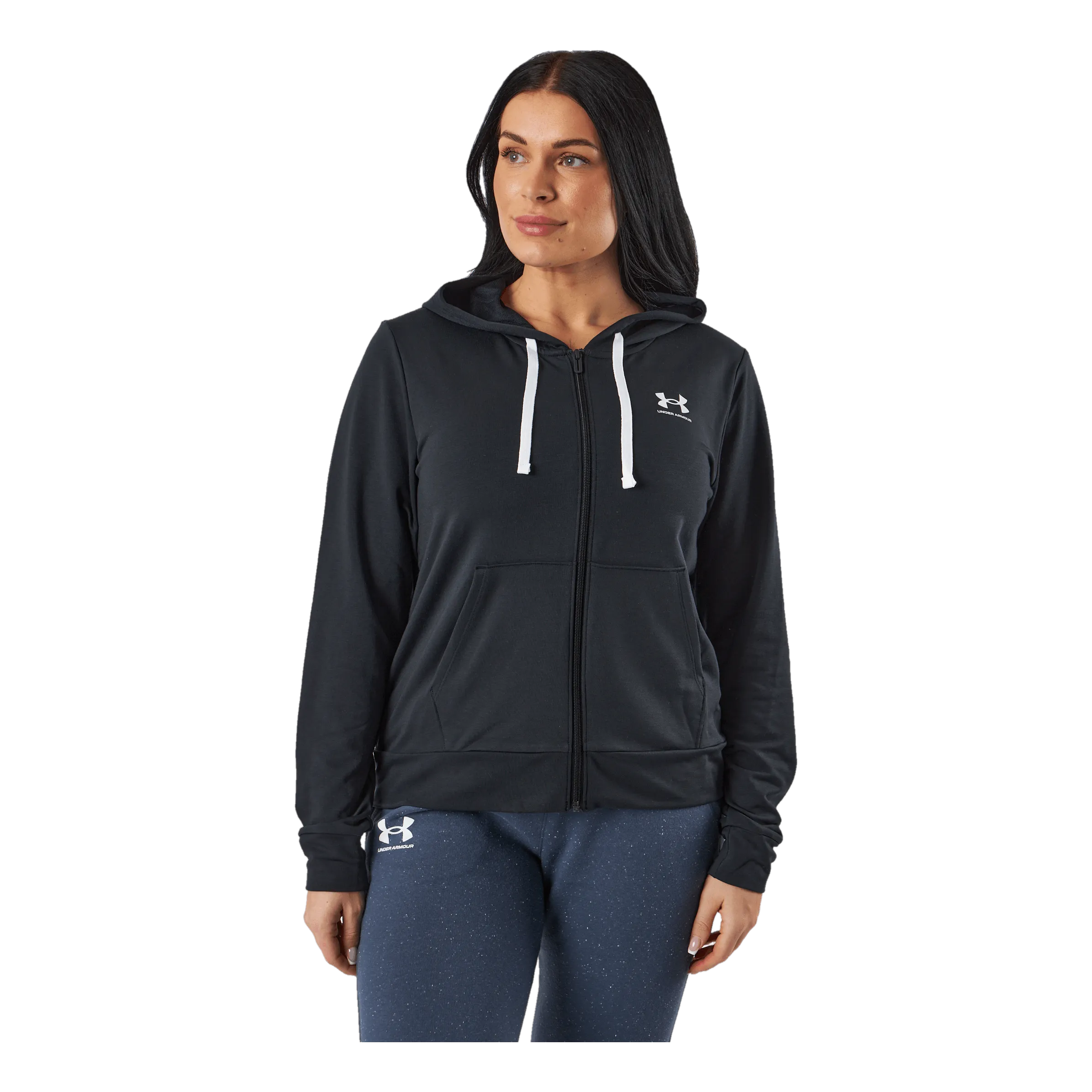 Under Armour Rival Terry Fz Hoodie Black