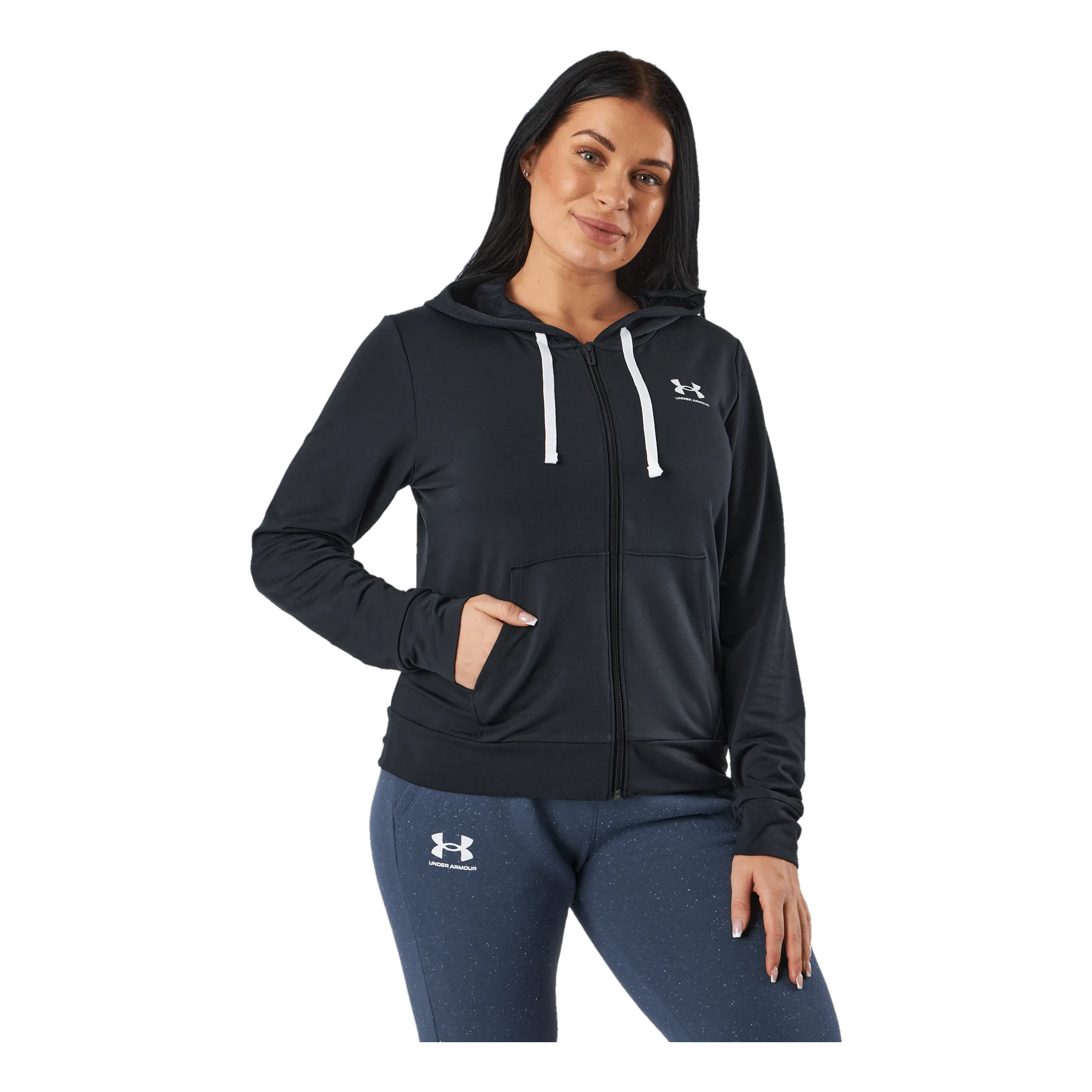 Under Armour Rival Terry Fz Hoodie Black