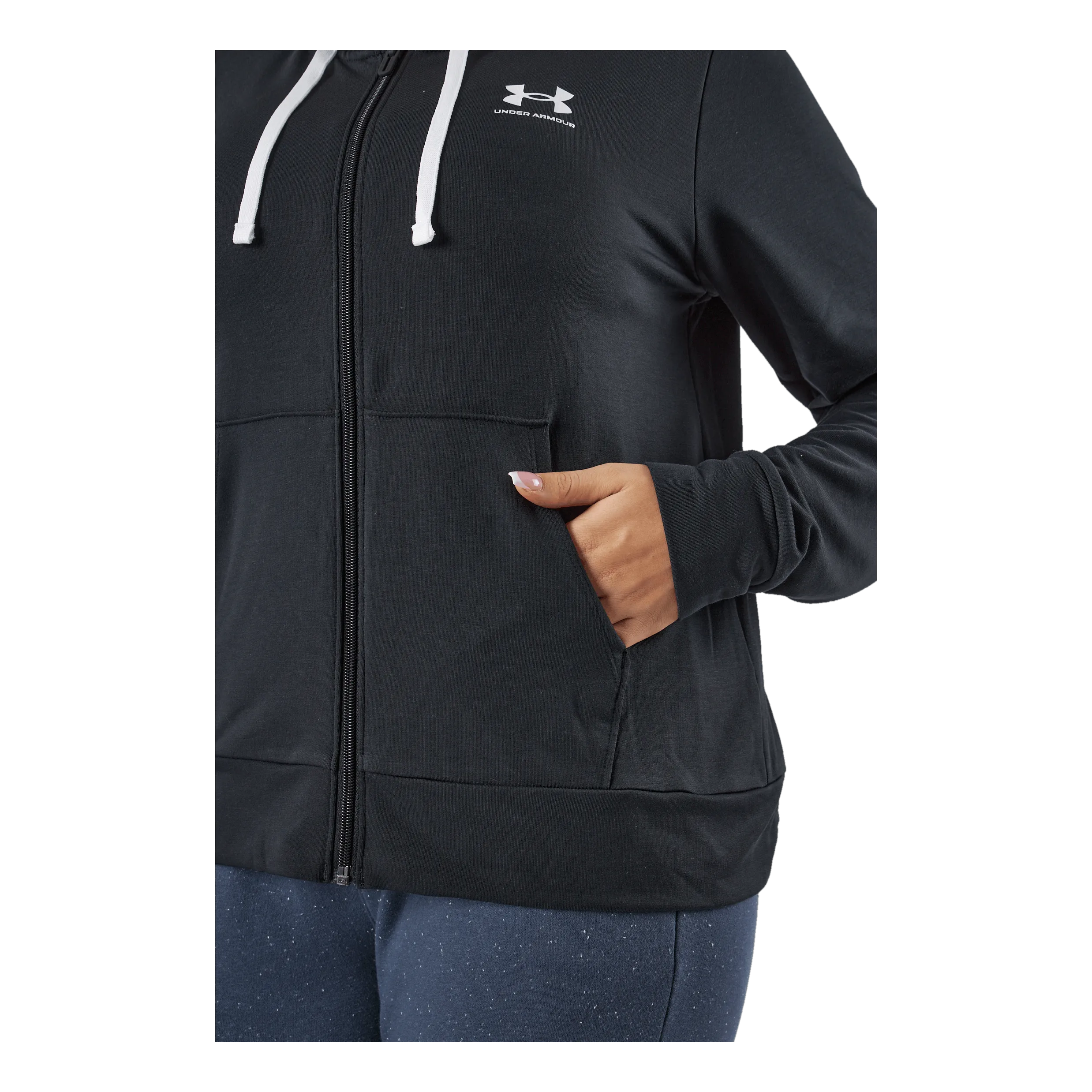 Under Armour Rival Terry Fz Hoodie Black