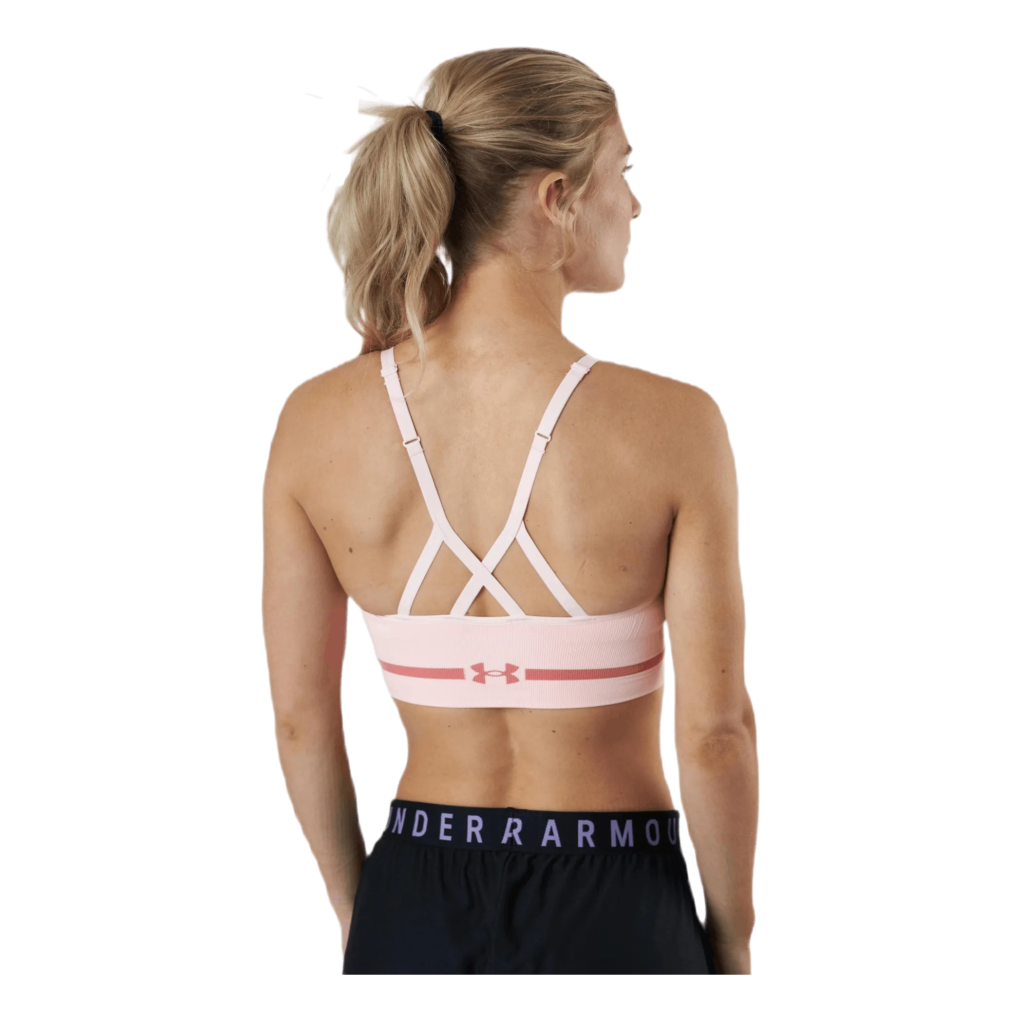 Under Armour Seamless Low Long Bra Pink