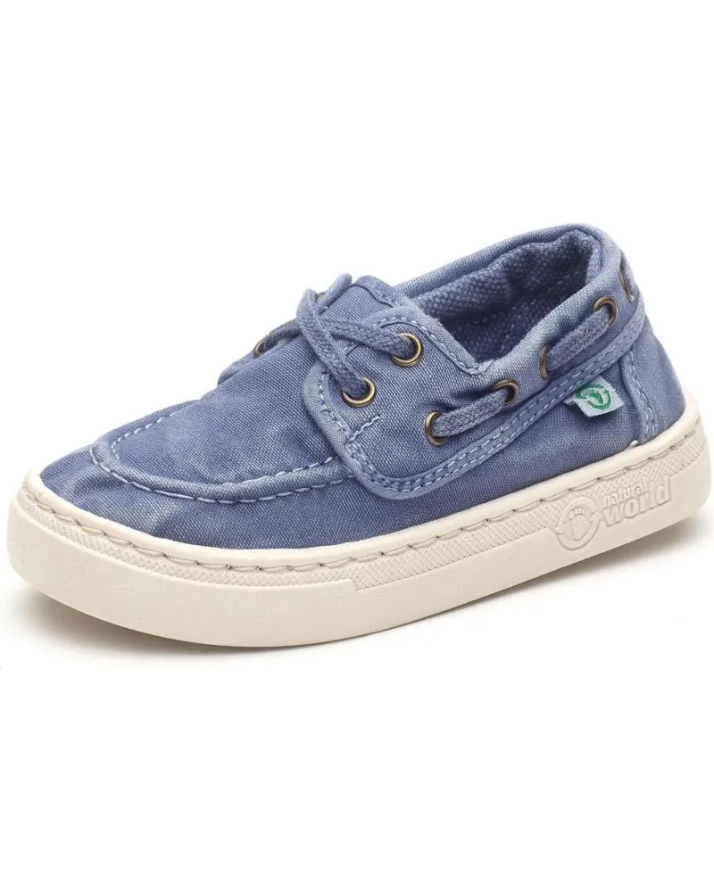 Zapatos NATURAL WORLD  de Niño 6473E N NAUTICO INFANTIL DE DE ALGODON -  AZUL CELESTE